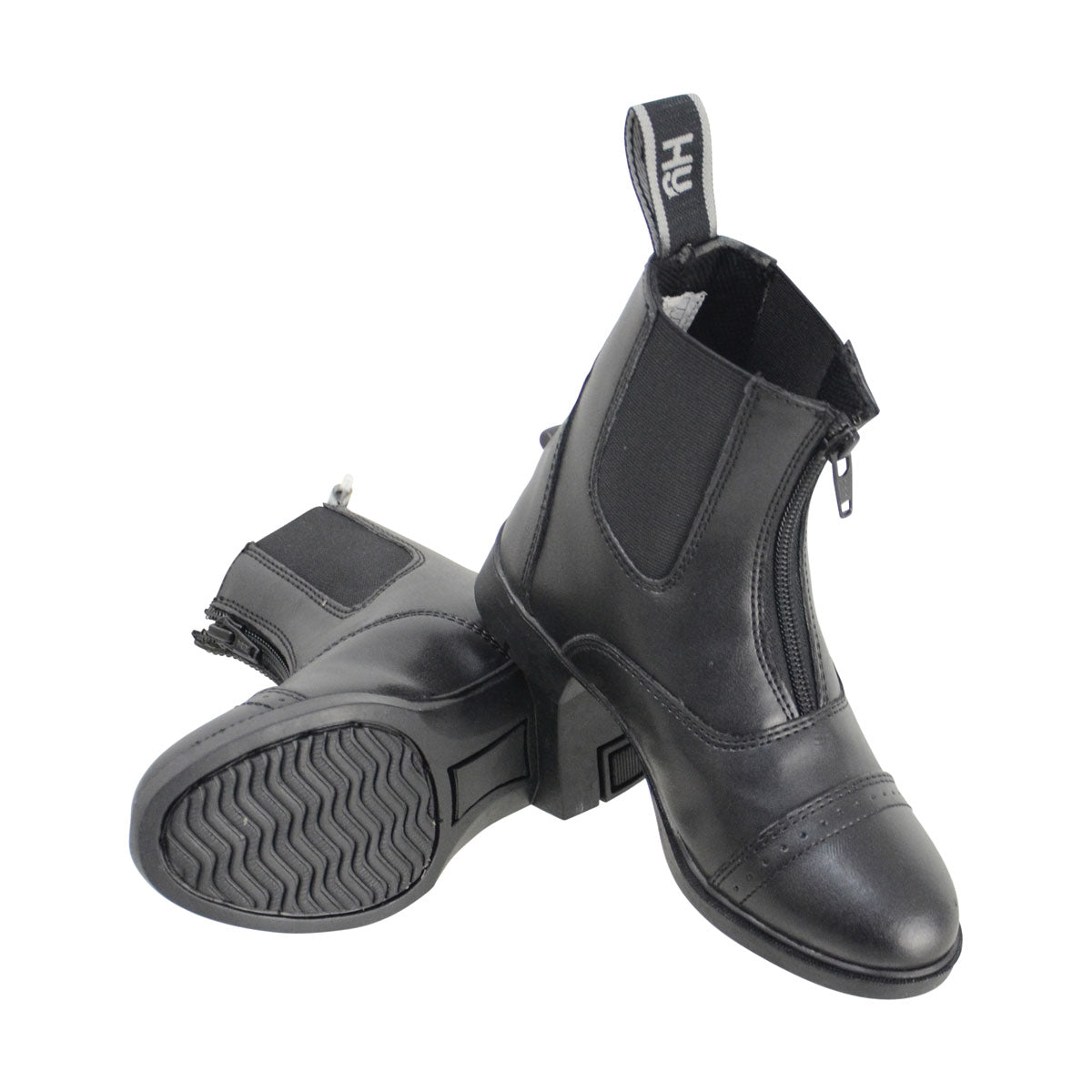 HyLAND Children's York Synthetic Combi Leather Zip Jodhpur Boot
