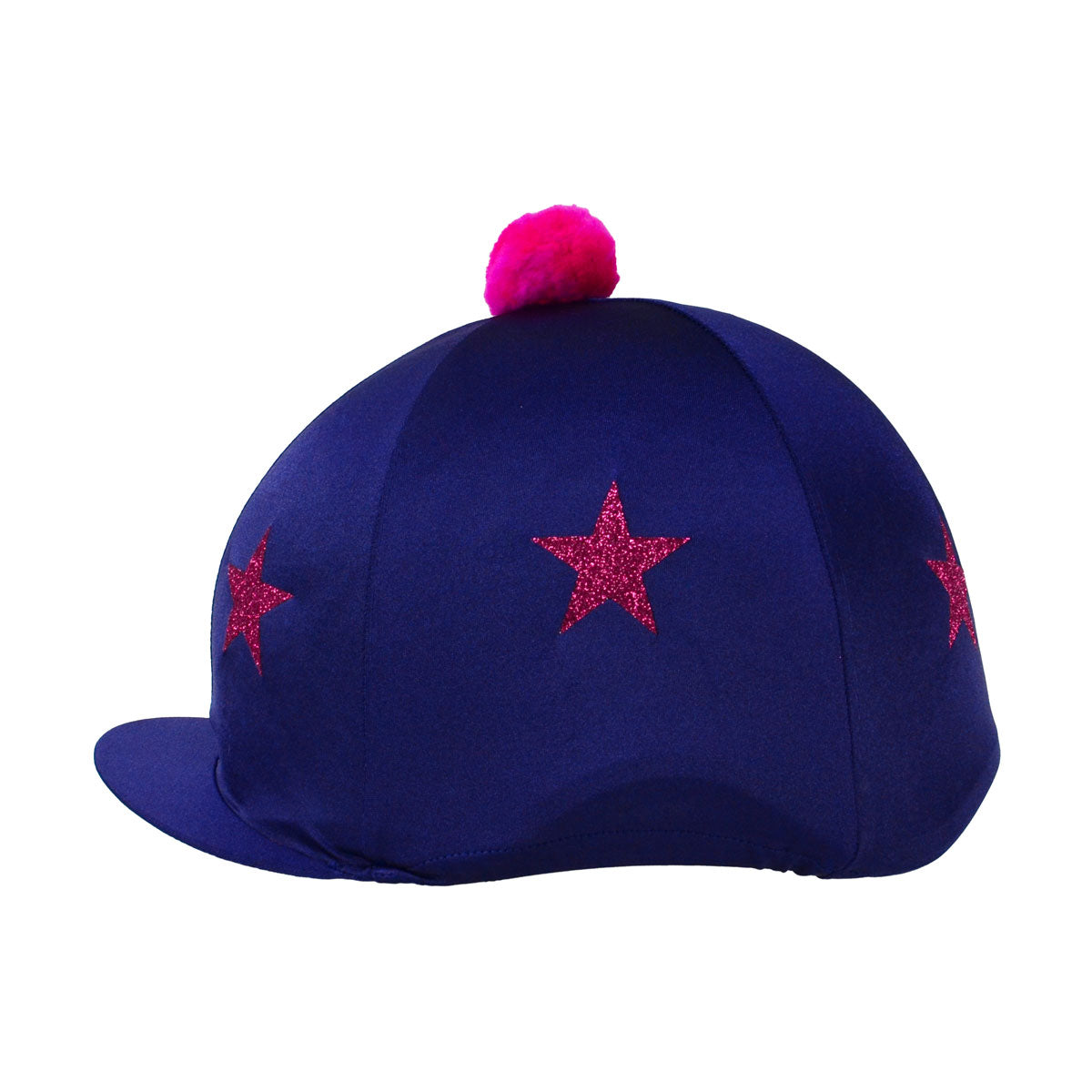 HyFASHION Pom Pom Hat Cover with Glitter Star Pattern