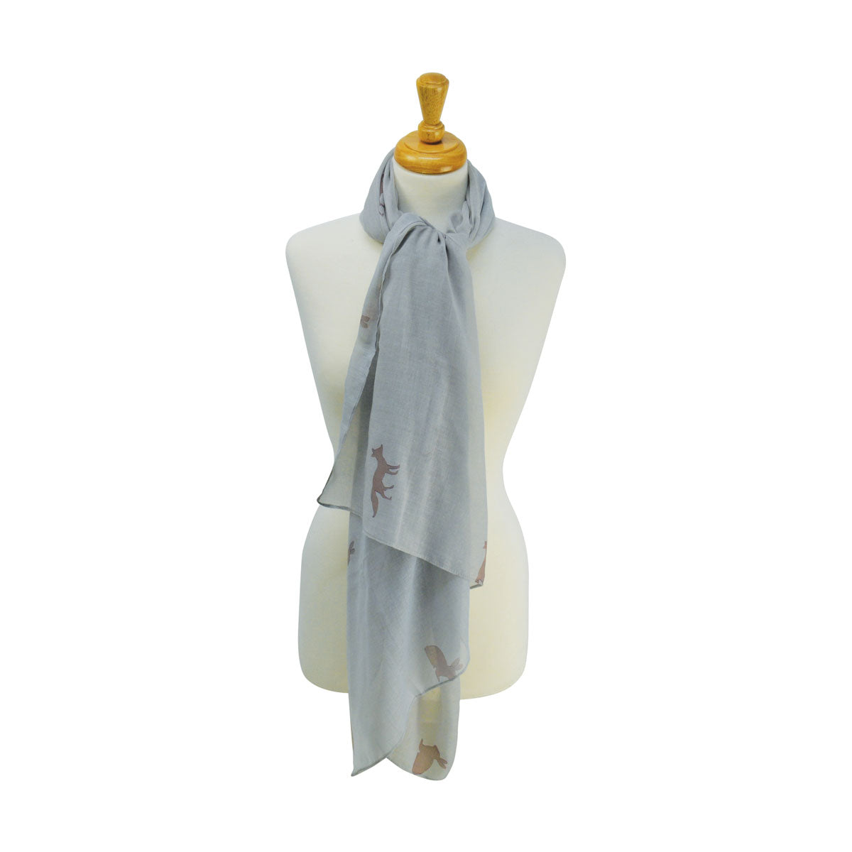 HyFASHION Fox & Rabbit Print Scarf