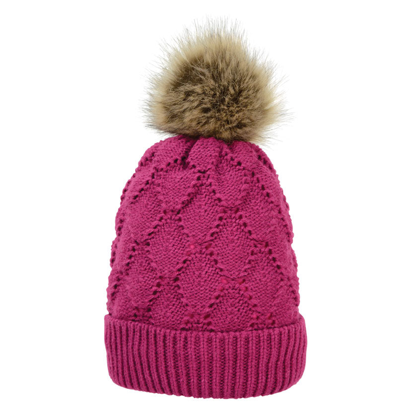 HyFASHION Saskatoon Knitted Bobble Hat