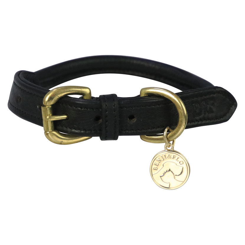 Benji & Flo Superior Rolled Leather Dog Collar