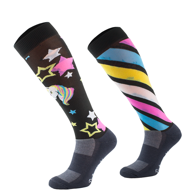 Comodo Adults Novelty Fun Socks Black Unicorn