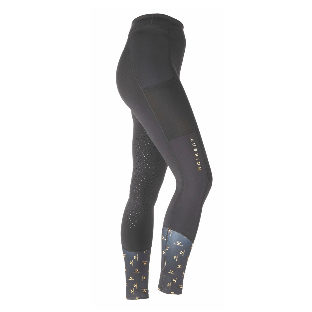 Shires Aubrion Morden Girls Full Grip Summer Riding Tights