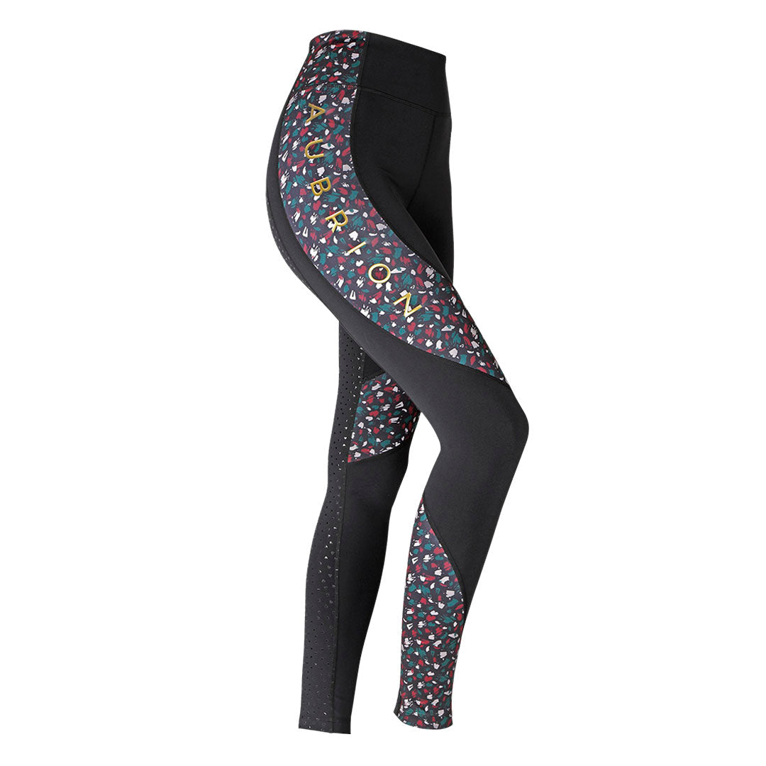 Shires Aubrion Broadway Full Grip Girls Riding Tights