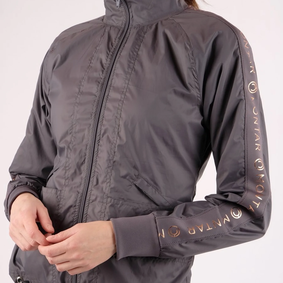 Montar Frida Grey Rose Gold Logotape Nylon Hoody