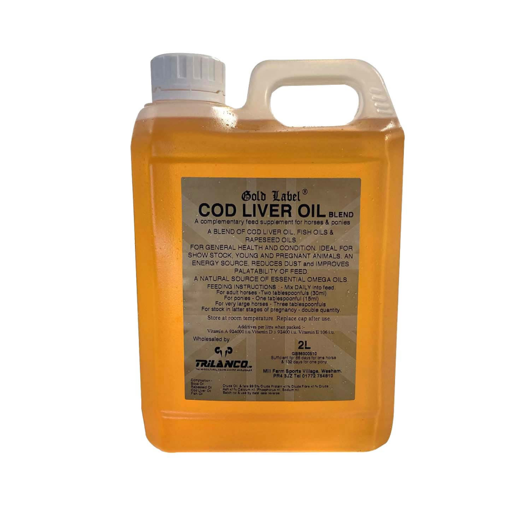 Aceite de hígado de bacalao de etiqueta de oro