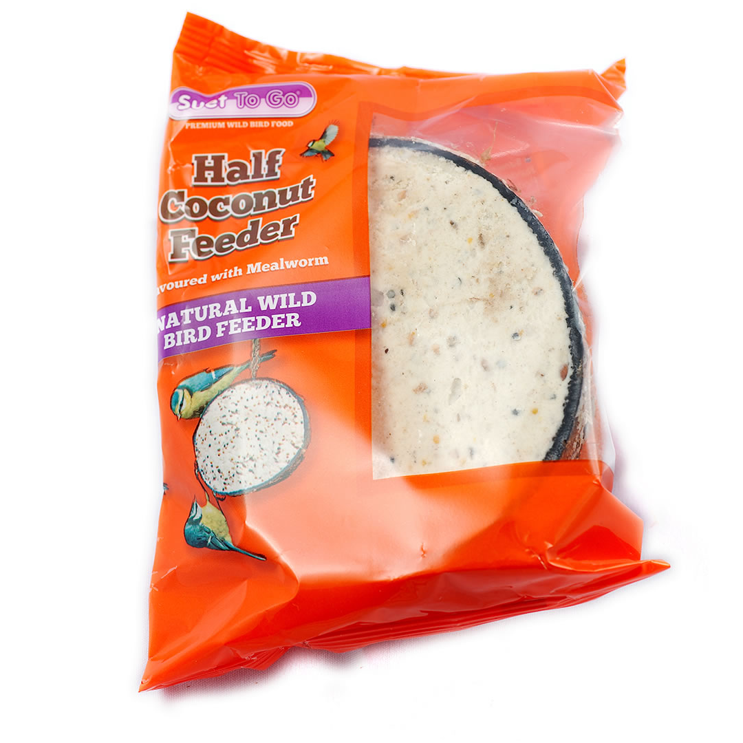 Suet To Go Half Coconut Feeder (10 Pack)