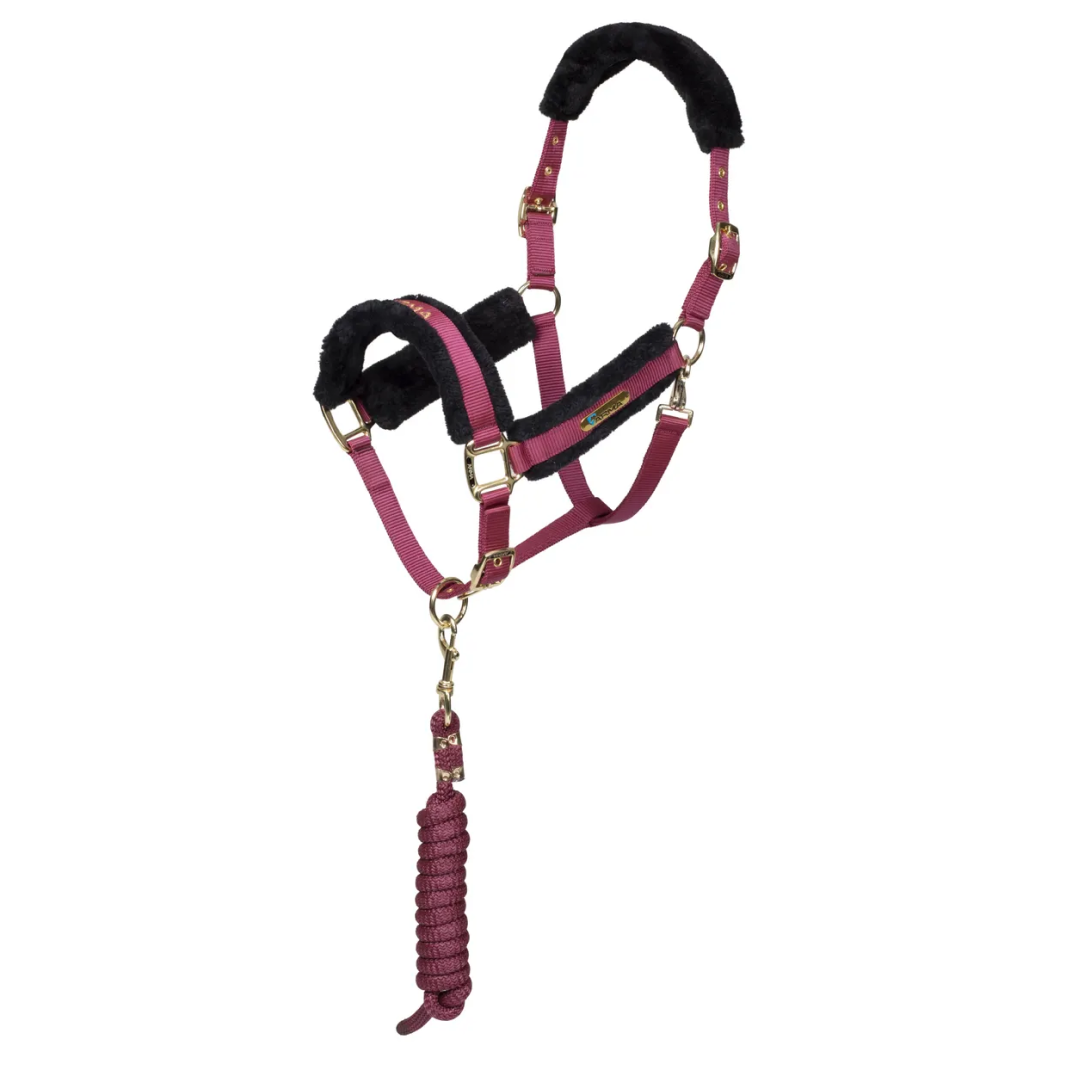 Shires ARMA Faux Fur Logo Headcollar & Lead Rope