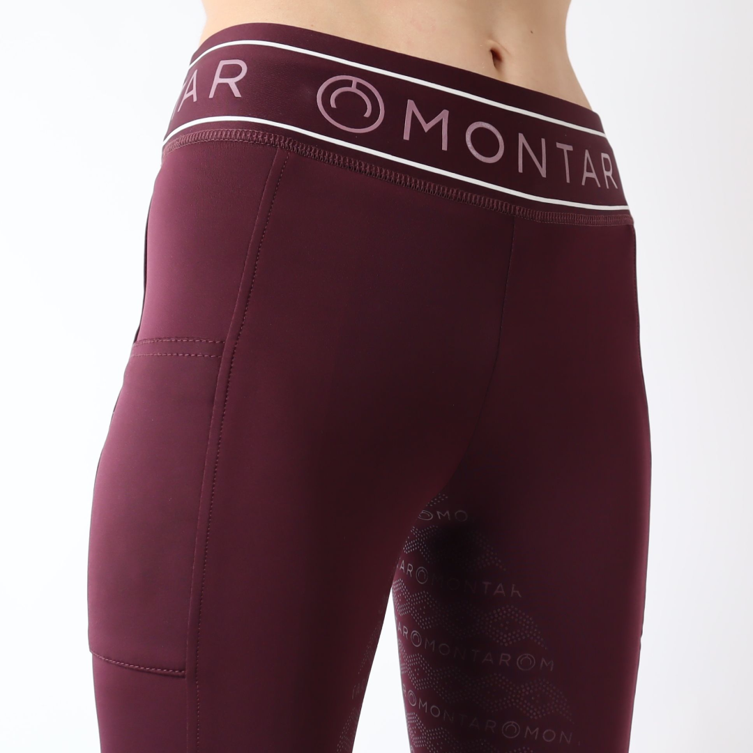 Montar Malani Ladies Viv Logo Tape Details Full Grip Riding Tights