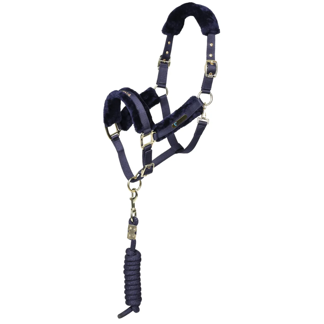 Shires ARMA Faux Fur Logo Headcollar & Lead Rope