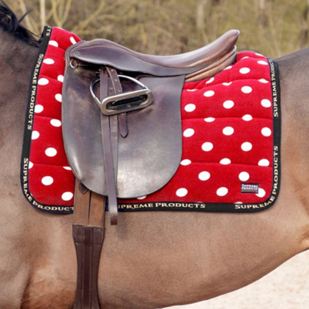 Supreme Products Ride on Dotty Fleece Saddle Cover