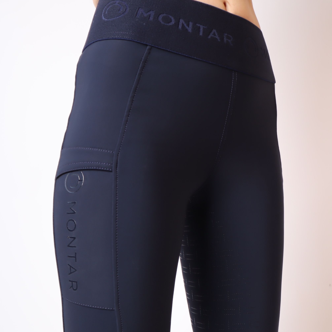 Montar Alessia Ladies Wide Logo Elastic T/T Full Grip Riding Tights