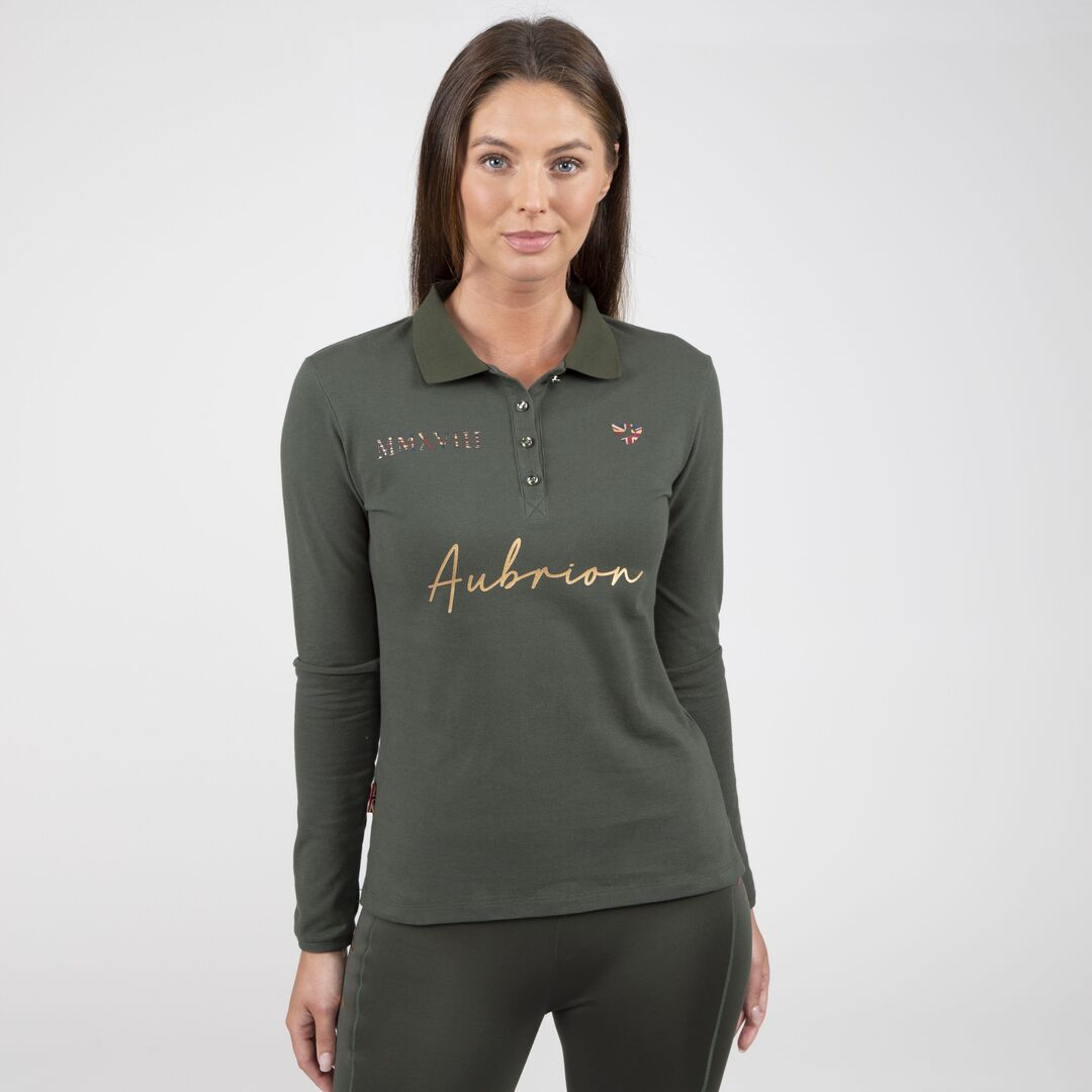 Shires Aubrion Ladies Team Long Sleeve Polo