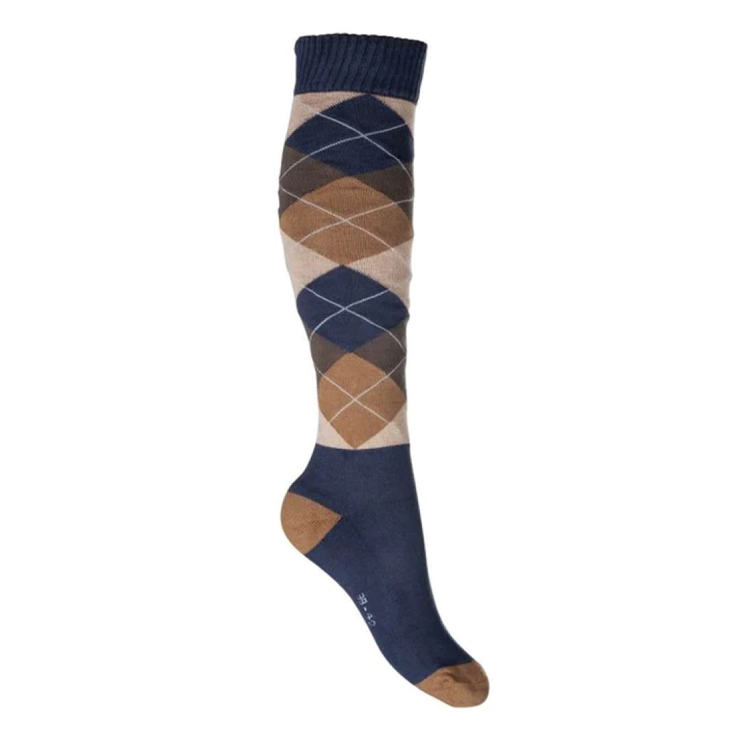 HKM Riding Socks Checked -Warming Up