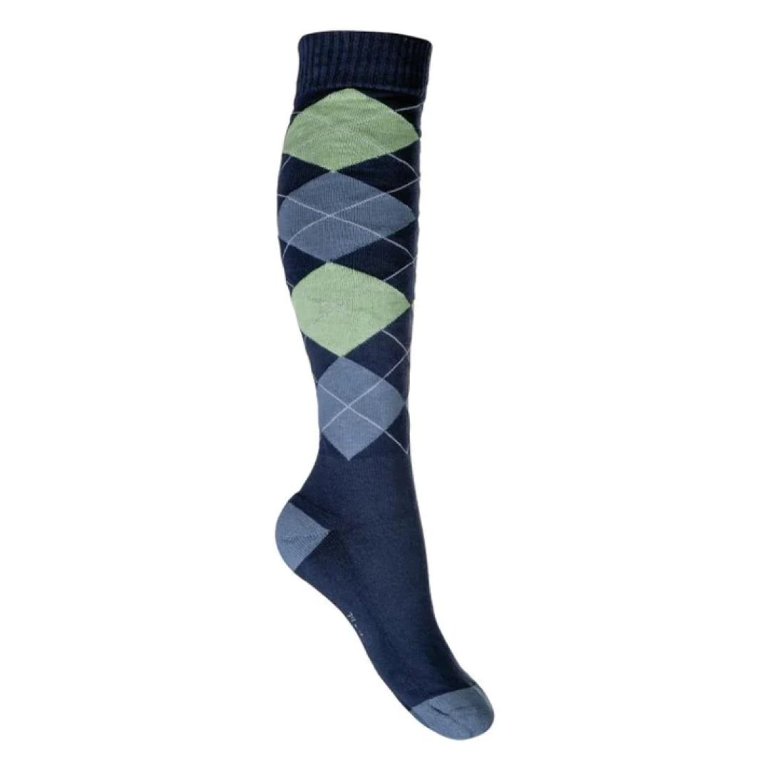 HKM Riding Socks Checked -Warming Up