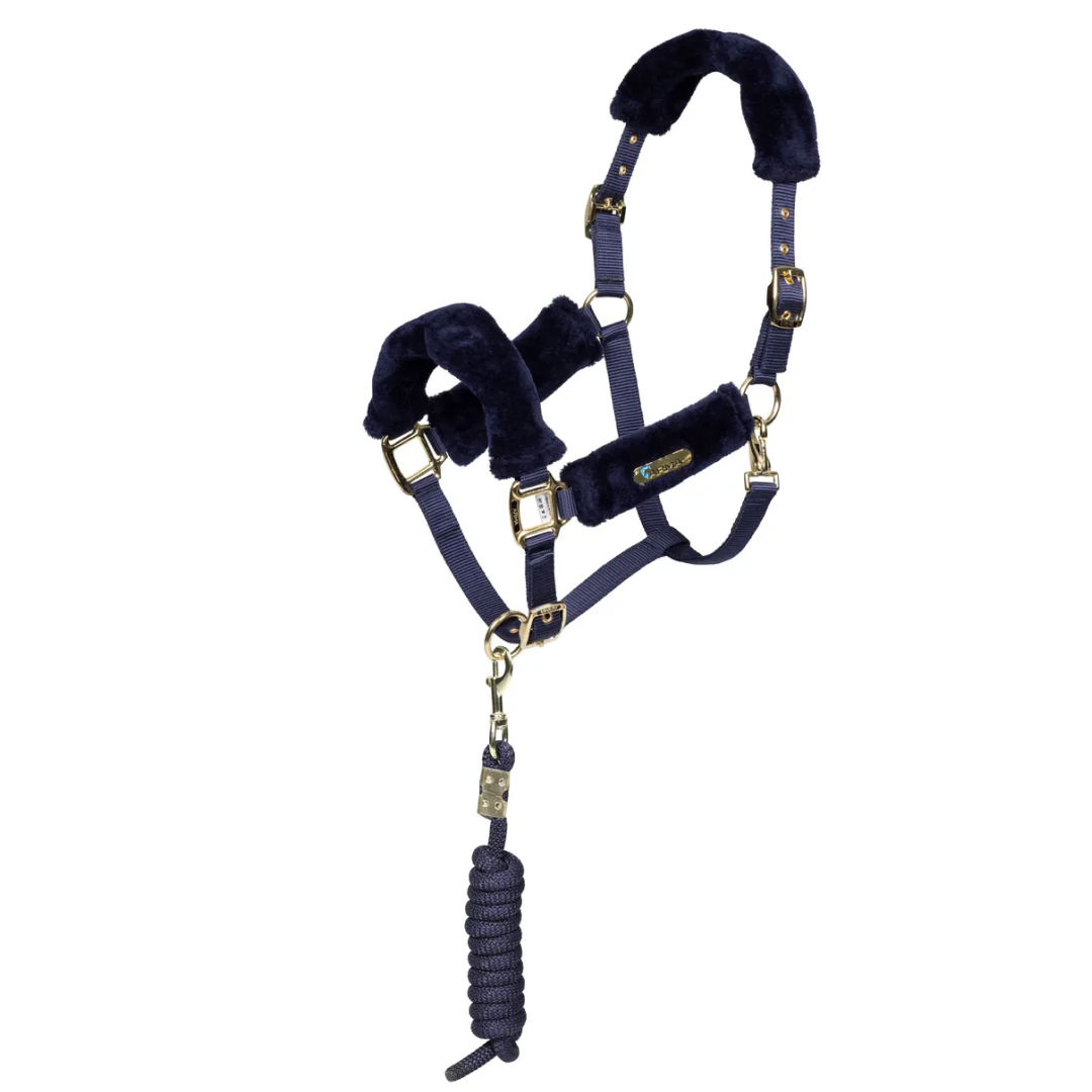 Shires ARMA Faux Fur Headcollar & Lead Rope
