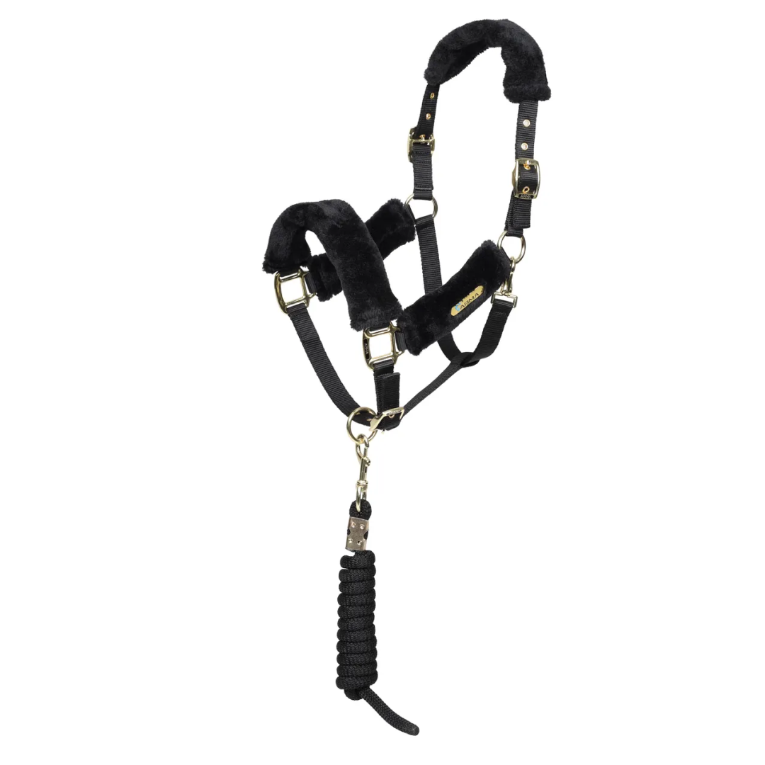 Shires ARMA Faux Fur Headcollar & Lead Rope