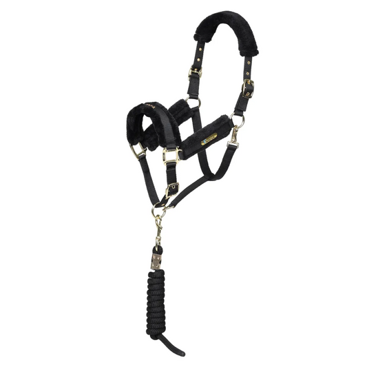 Shires ARMA Faux Fur Logo Headcollar & Lead Rope