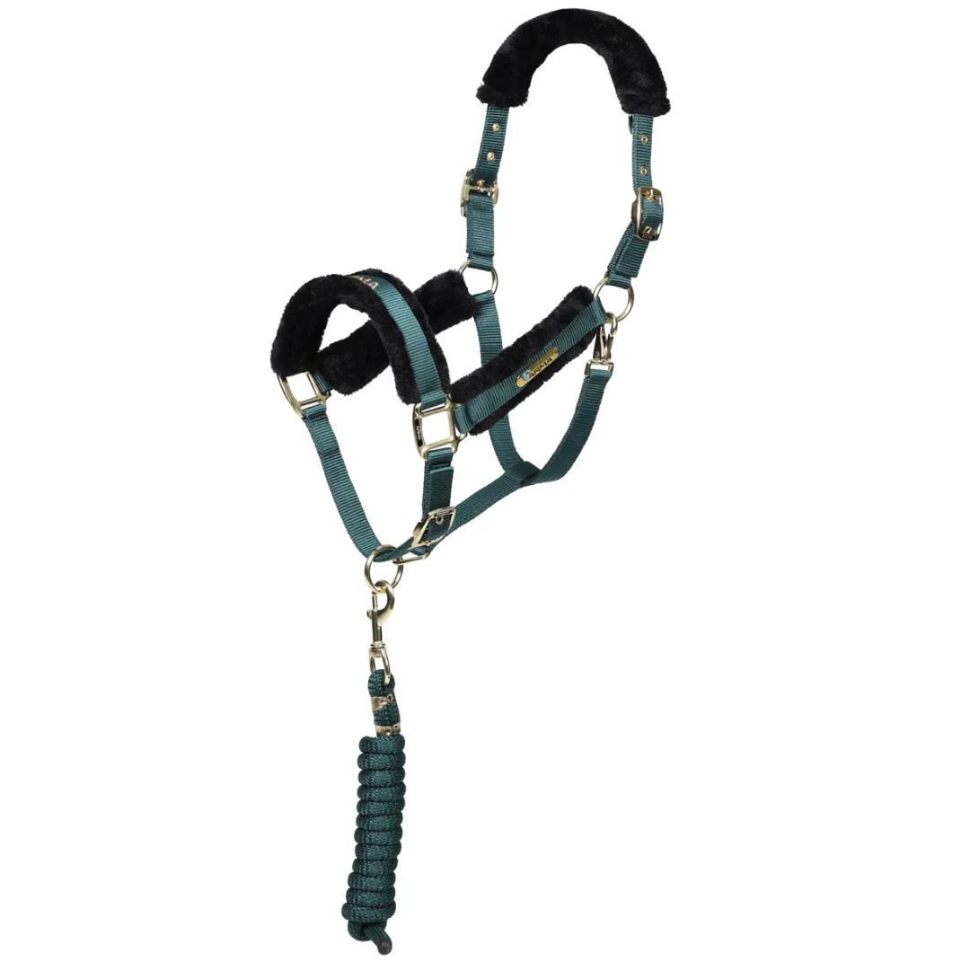Shires ARMA Faux Fur Logo Headcollar & Lead Rope