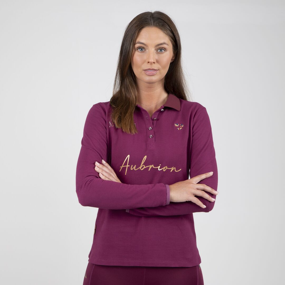 Shires Aubrion Ladies Team Long Sleeve Polo