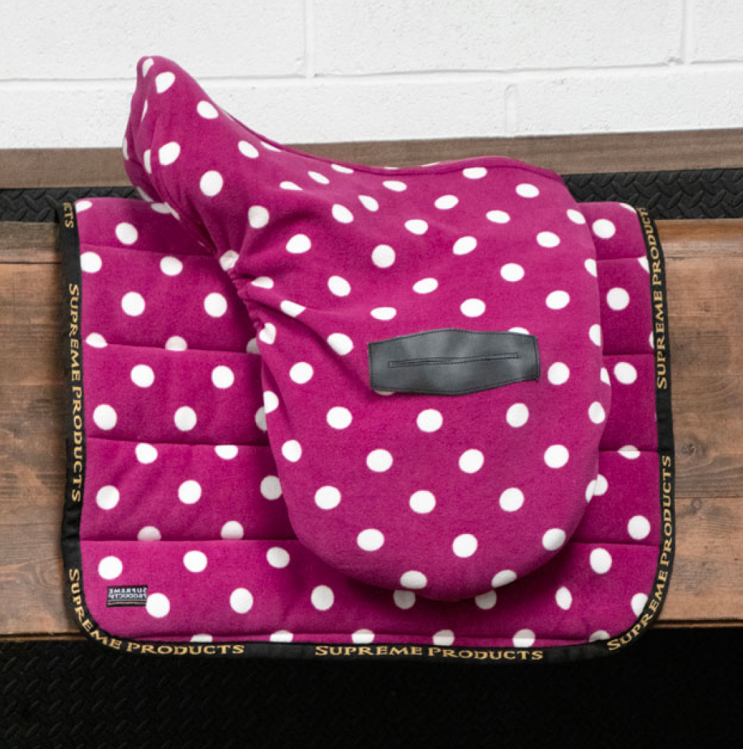 Supreme Products Ride on Dotty Fleece Saddle Cover