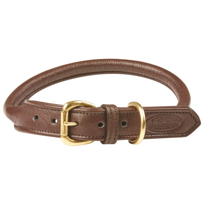 Weatherbeeta Rolled Leather Dog Collar