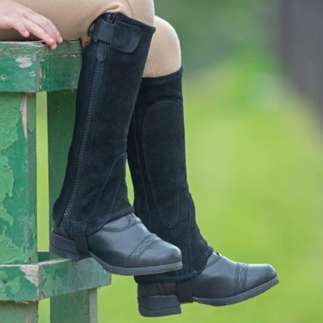 Shires Moretta Suede Childs Half Chaps