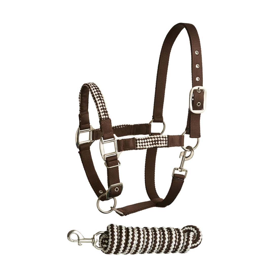 Bitz Soft Handle Two Tone Headcollar/Lead Rope