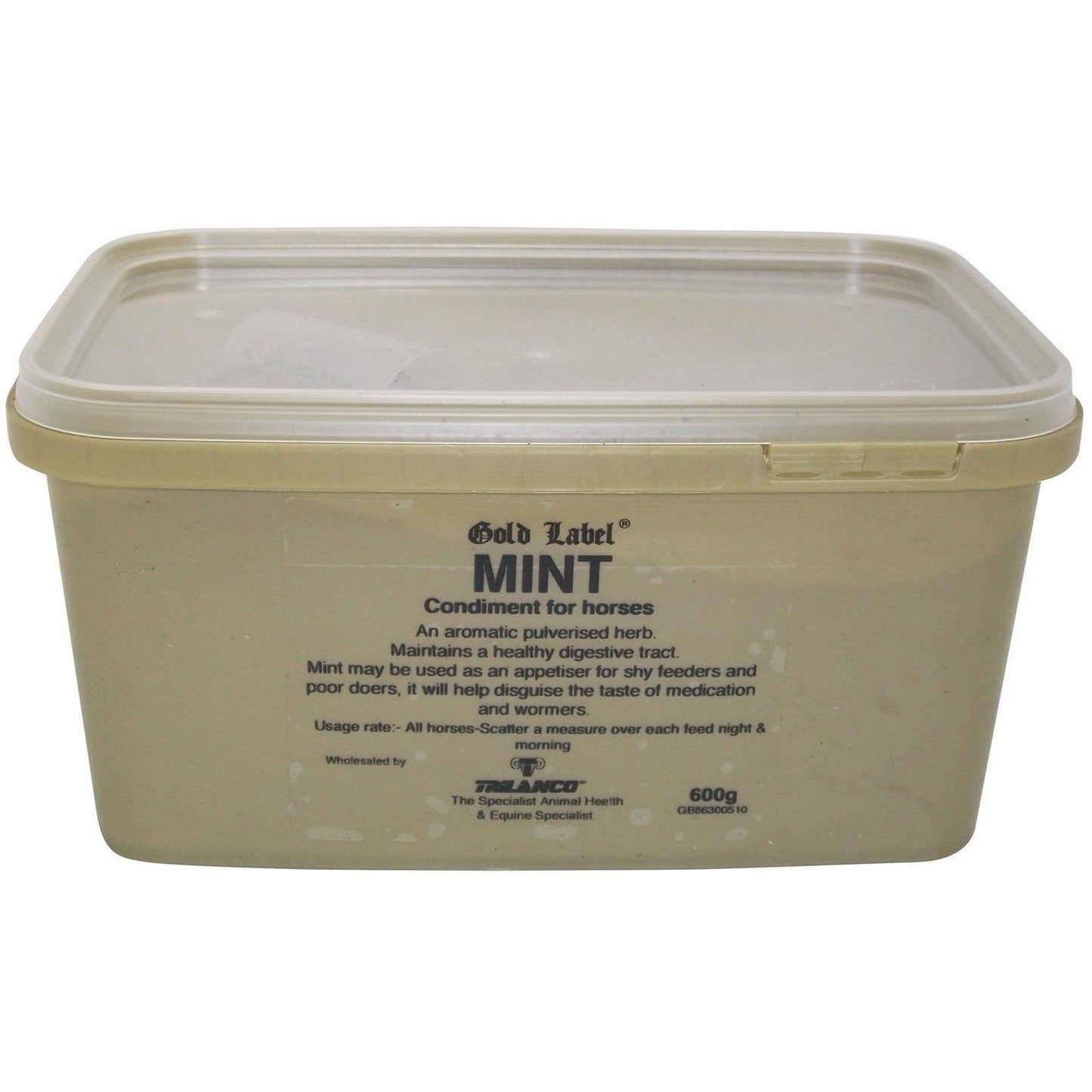 Menta de etiqueta de oro