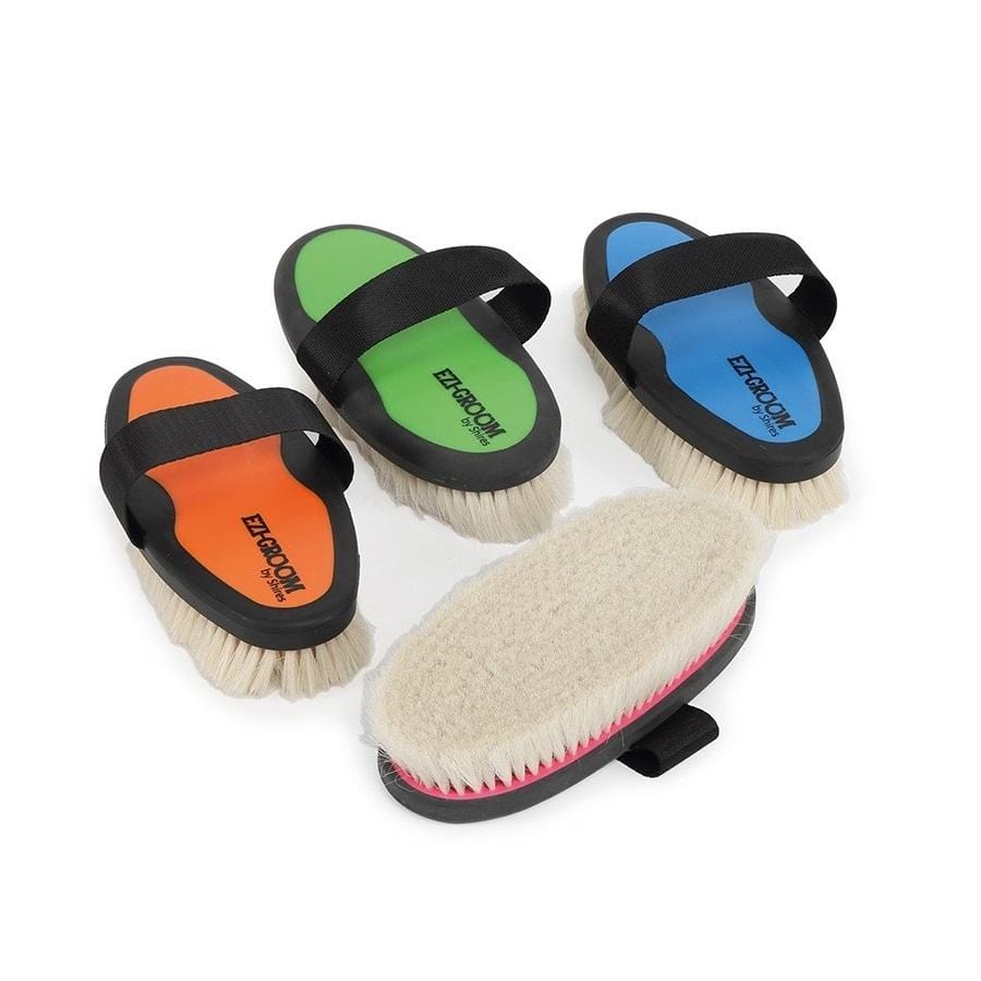 Ezi-Groom Grip Body Brush With Goat Hair