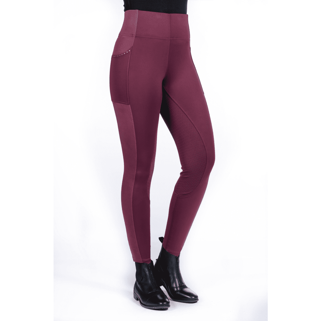 HKM Mesh Style Silicone Full Seat Riding Leggings