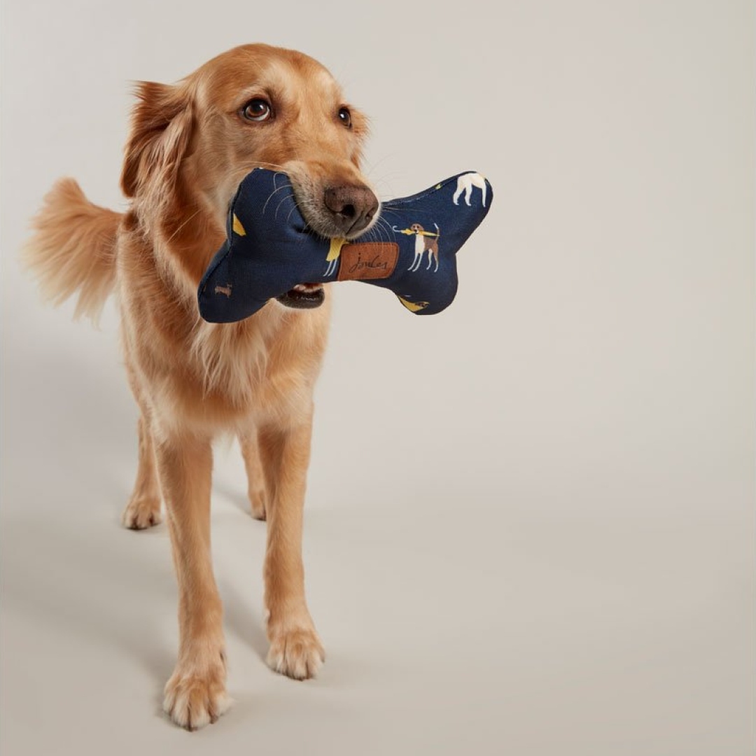 Joules Dog Print Bone Toy