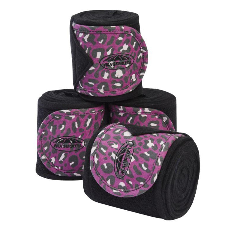 Weatherbeeta Leopard Fleece Bandage 4 Pack