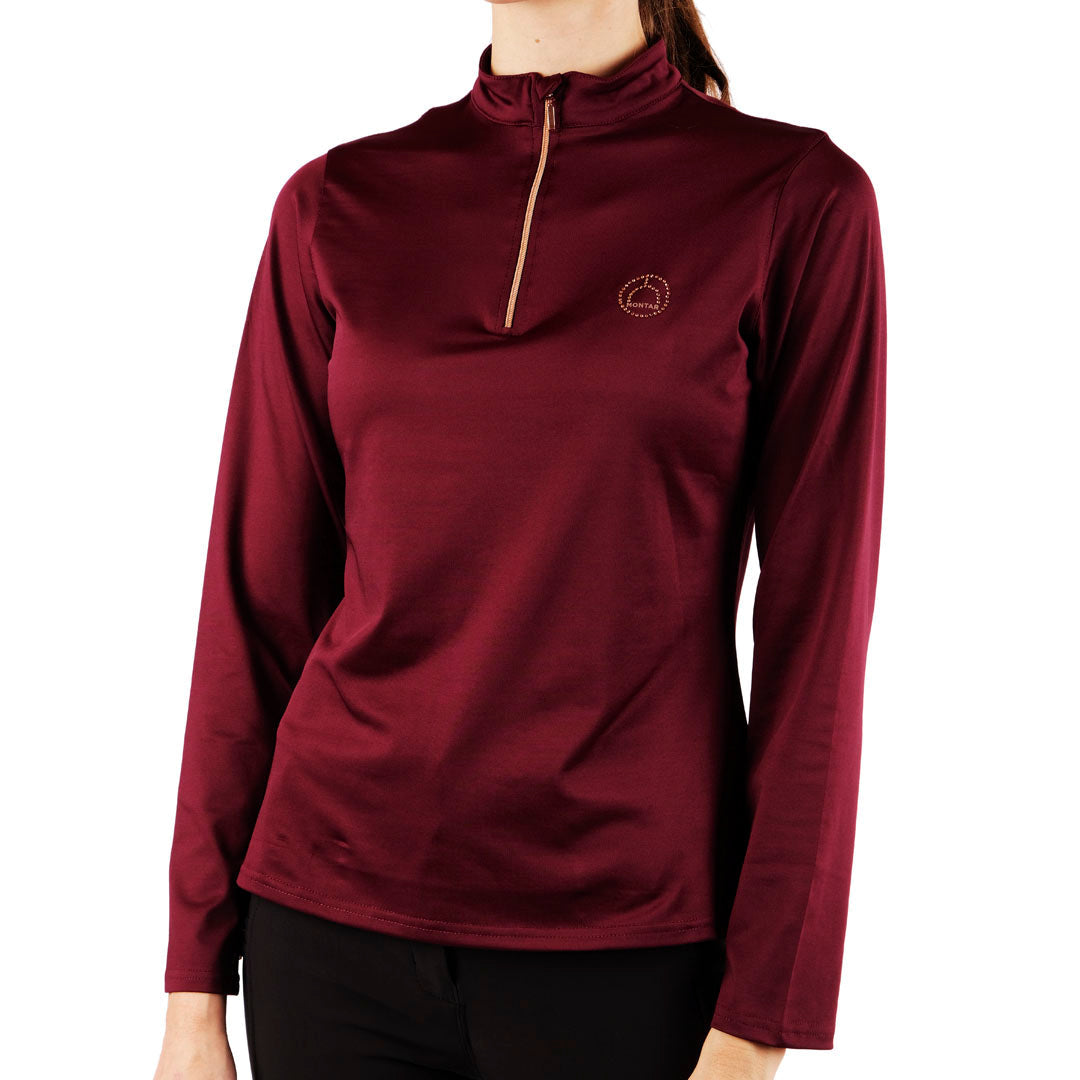 Montar Everly Rose Gold Crystal Long Sleeve Ladies Base Layer