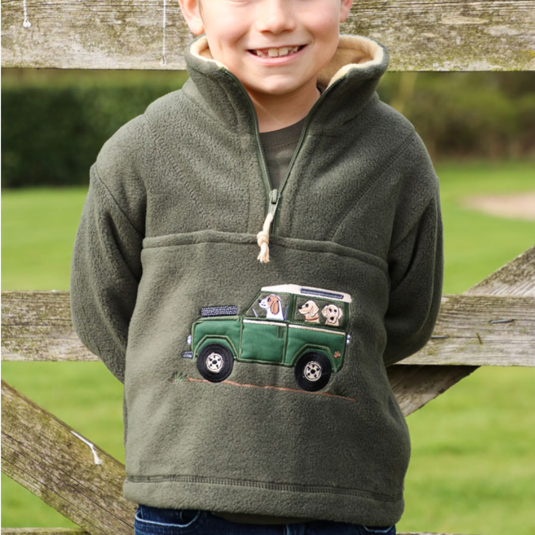 British Country Collection Offroader & Dogs Childrens Fleece Jacket