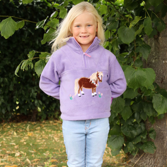 British Country Collection Flora Pony Childrens Fleece Jacket