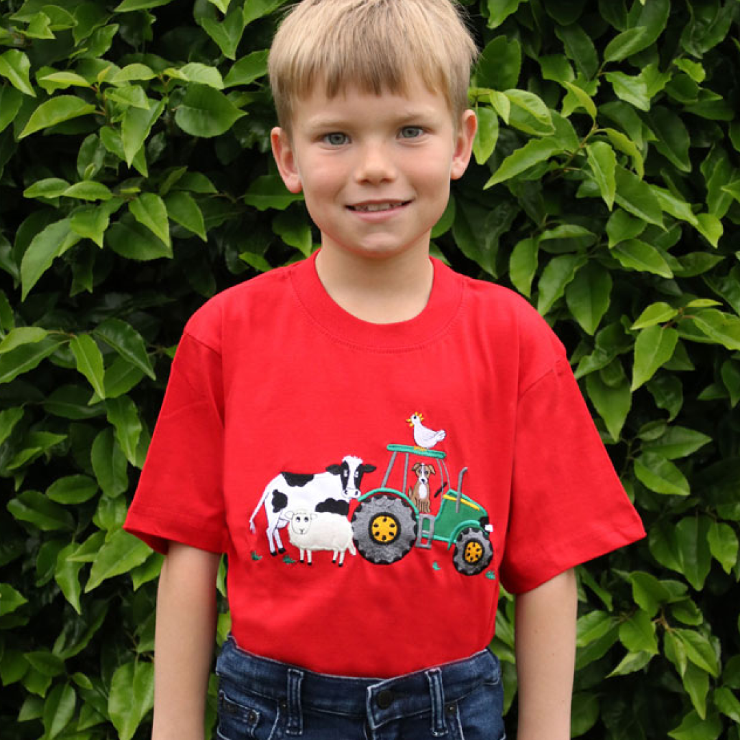 British Country Collection Farmyard Childrens T-Shirt
