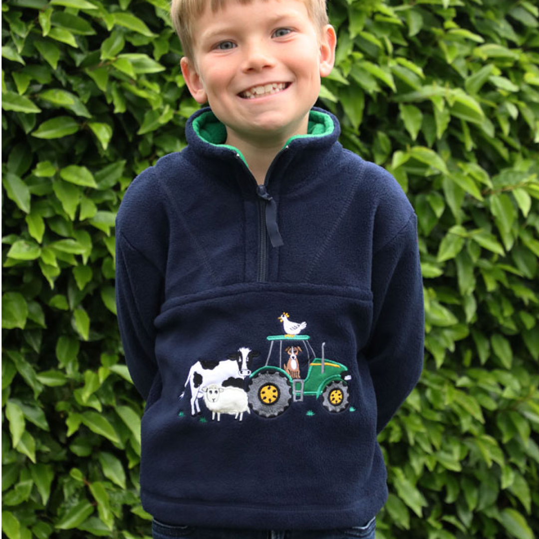 British Country Collection Farmyard Childrens Fleece Jacket