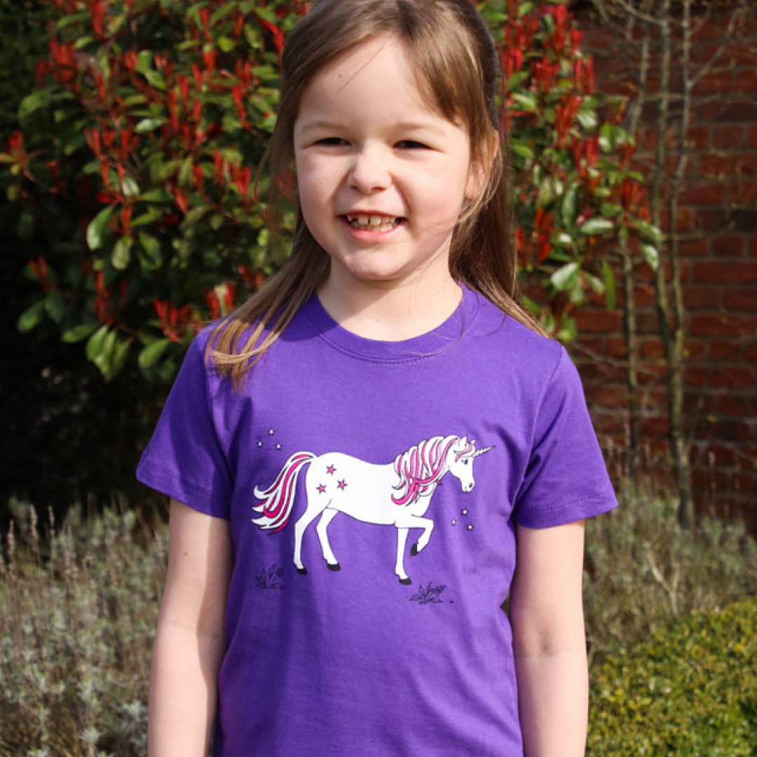 British Country Collection Dancing Unicorn Childs Tee