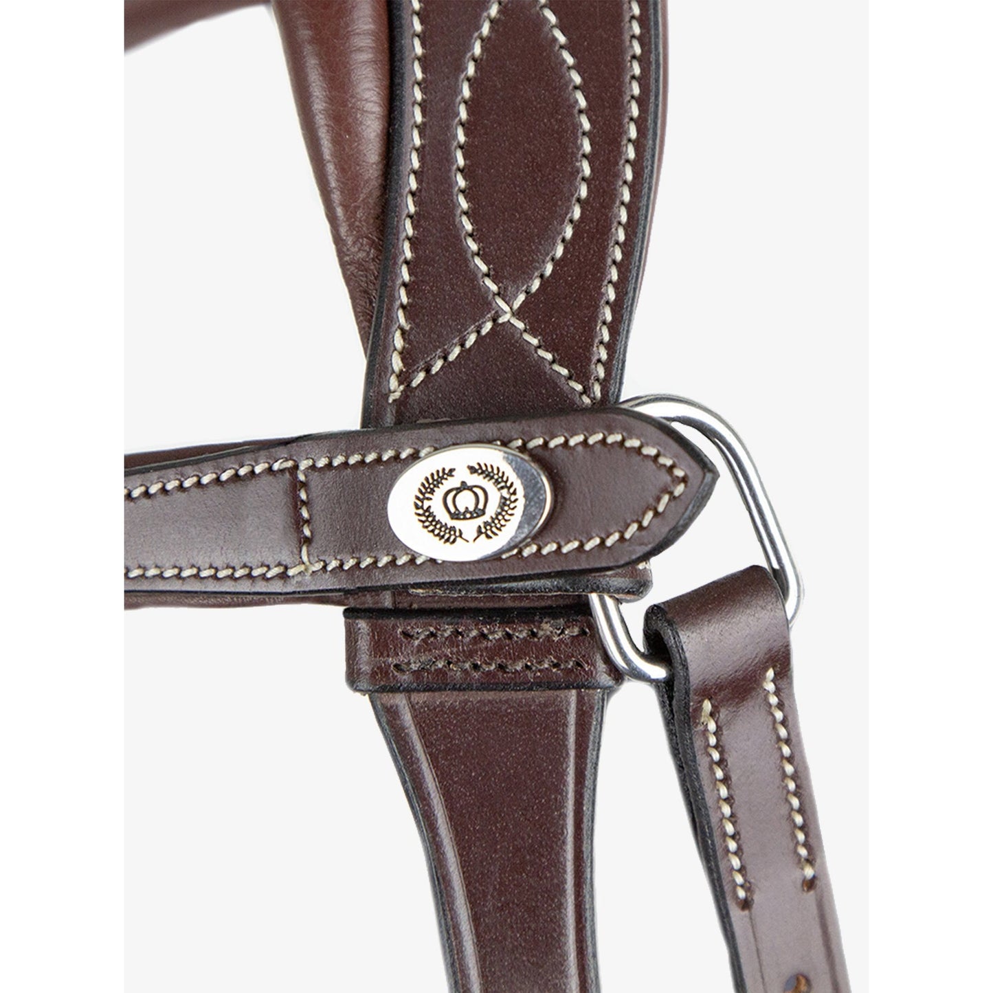 PS de Suecia Brown Flat Throatlatch con puntadas oscuras