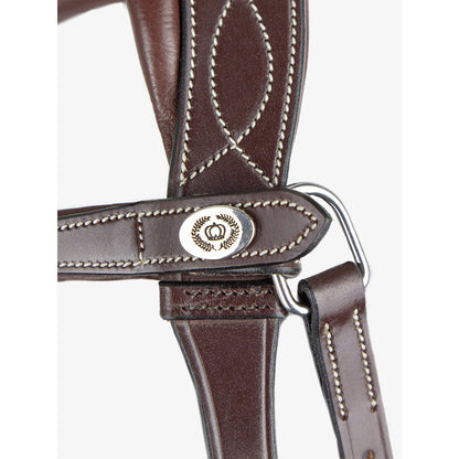 PS de Suecia Brown Flat Throatlatch con puntadas oscuras