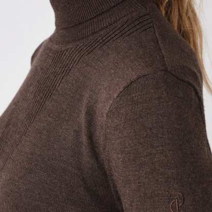 PS of Sweden Coffee Tara Fine Knit Sweater #colour_coffee
