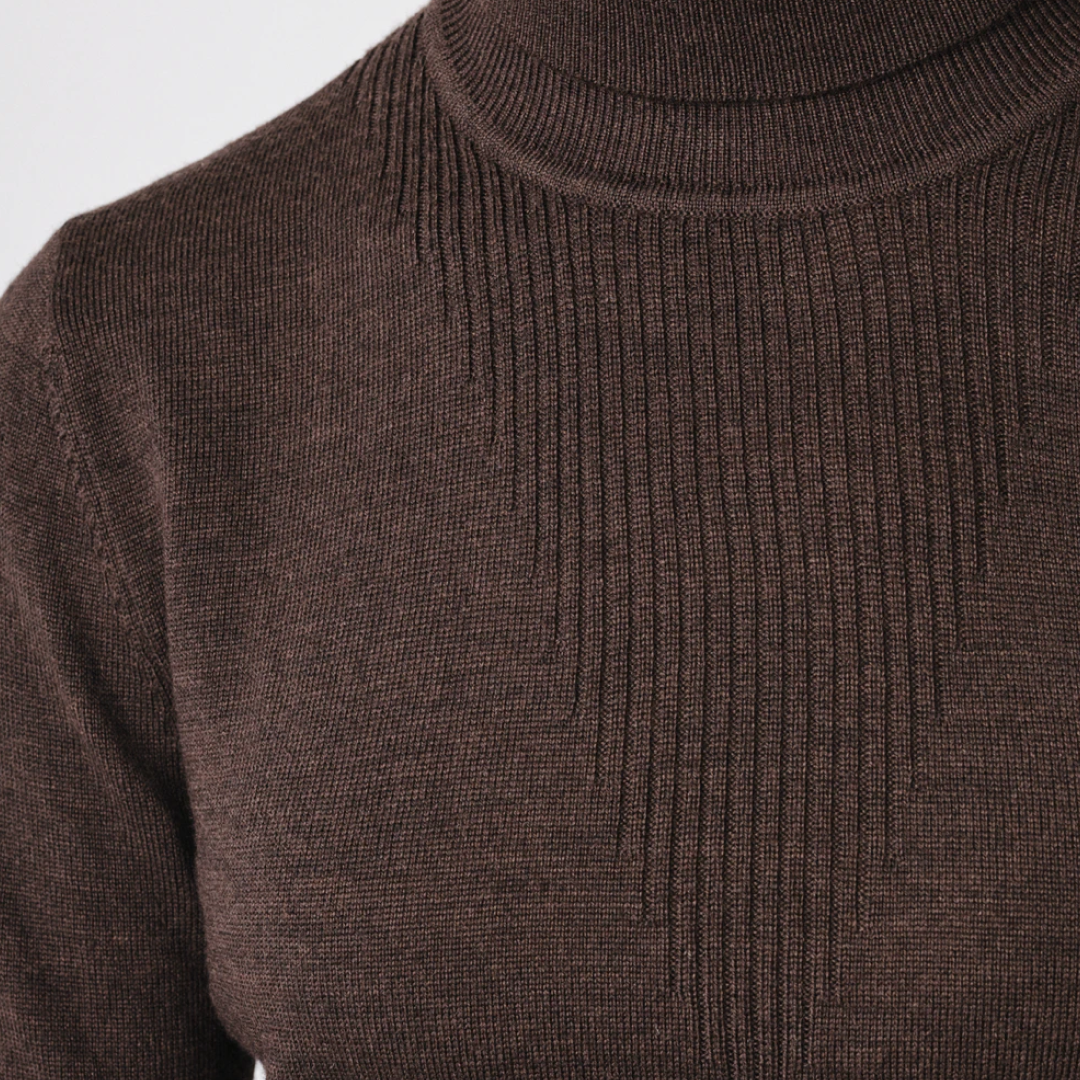 PS of Sweden Coffee Tara Fine Knit Sweater #colour_coffee