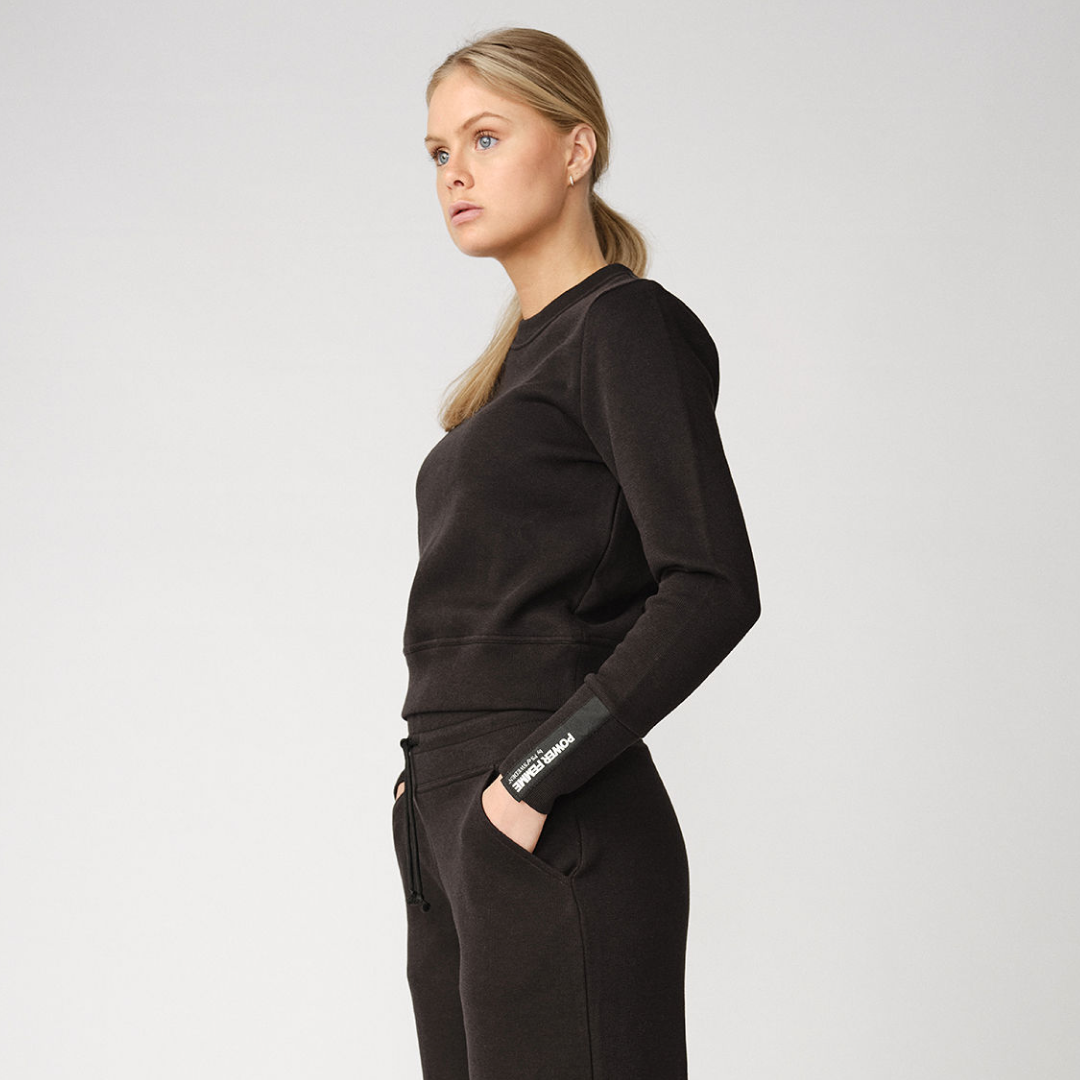 PS of Sweden Black Lykke Rib Sweater #colour_black