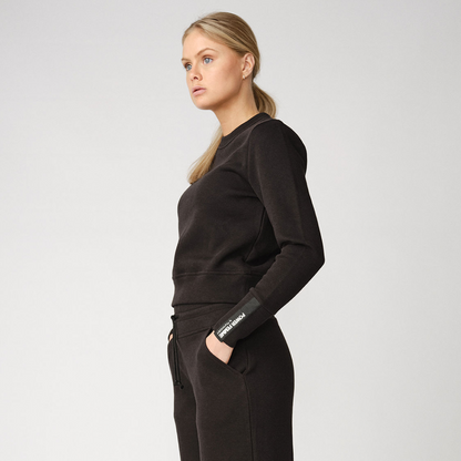PS of Sweden Black Lykke Rib Sweater #colour_black