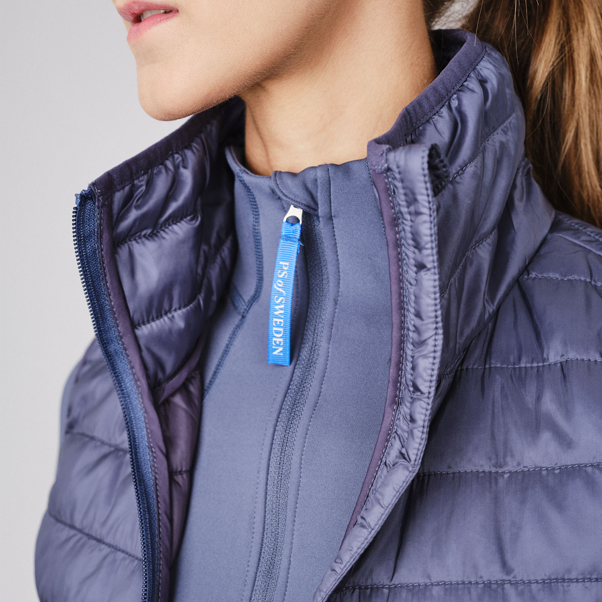 PS of Sweden Dim Blue Cervinia Padded Vest#colour_dim-blue