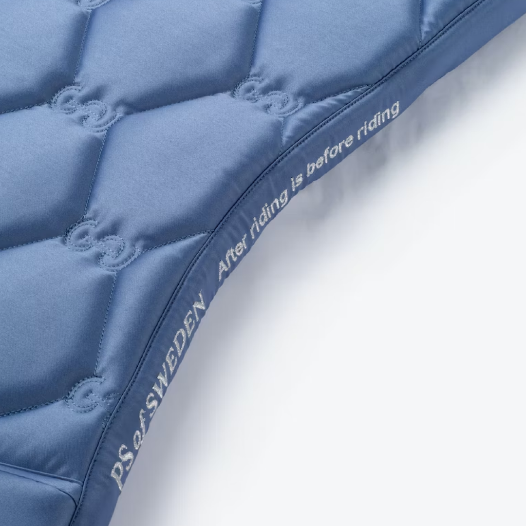 PS of Sweden Dove Blue Signature Dressage Saddle Pad #colour_dove-blue