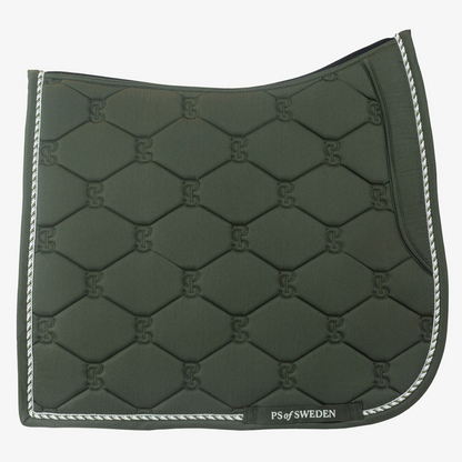 PS of Sweden Hunter Green Cotton Signature Dressage Saddle Pad #colour_hunter-green