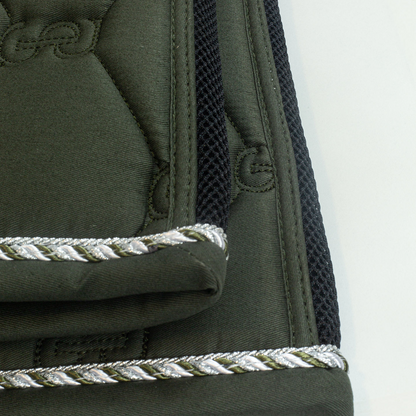 PS of Sweden Hunter Green Cotton Signature Dressage Saddle Pad #colour_hunter-green