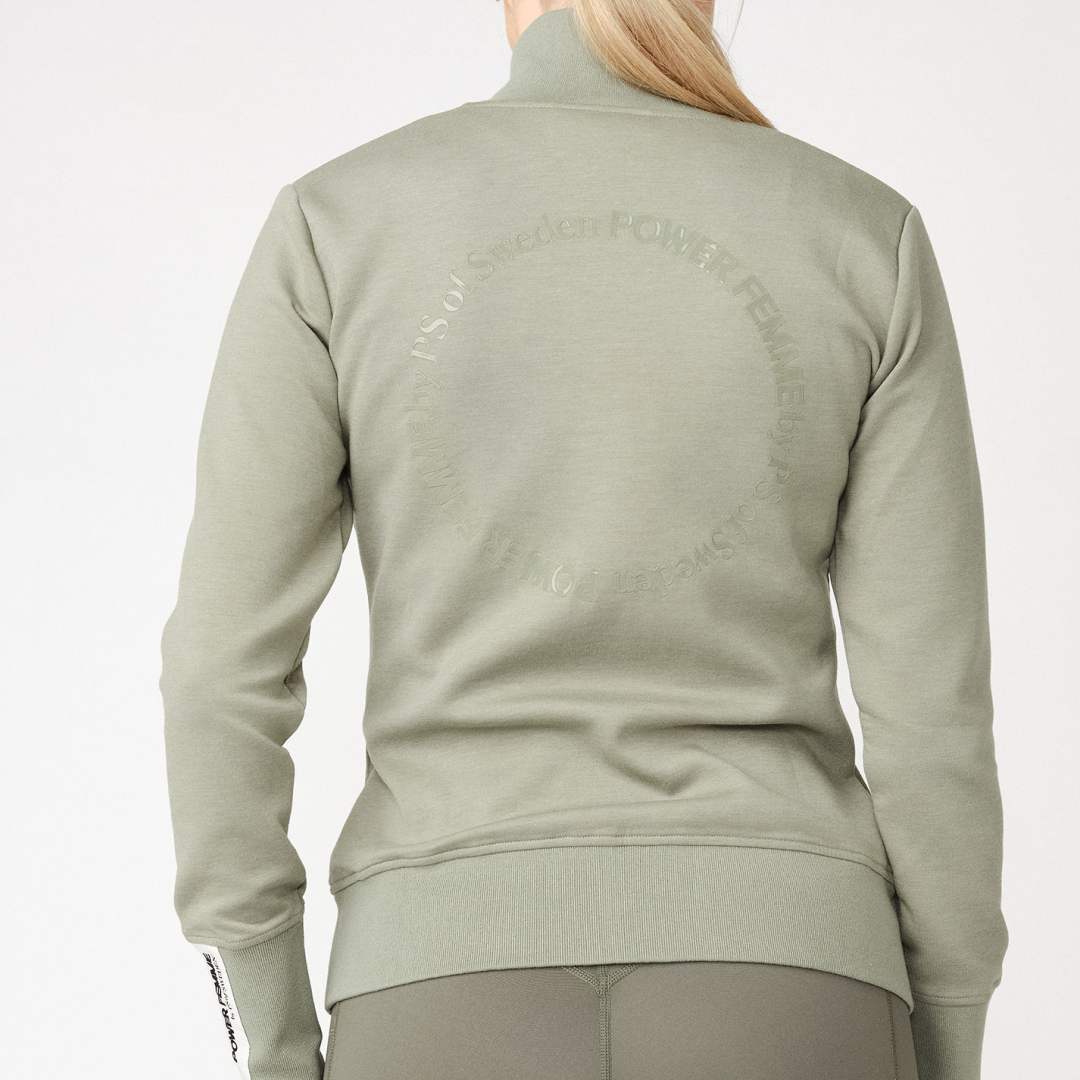 PS of Sweden Khaki Green Meya Mid Layer #colour_khaki-green